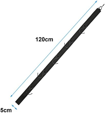 Hockey Hanger Portable Hanging Dryig Rack Hockey Gifts for Home and Outdoor Using in Ice Hockey Skating Football Camping Fishing 5 Hooks (Black) - Image 2