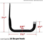 Shepherd Hardware 8090E Heavy Duty Steel Garage Storage/Large Utility Hooks, 4 Pack,Black - Image 7