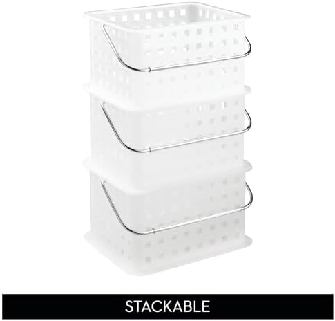 iDesign Portable Shower Caddy Basket with Handle, Set of 3, Frost - Image 5