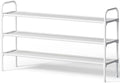 Kitsure Extra-Long Shoe Rack for Closet, 39.0" Wide - 3 Tier, White | Shoe Organizer for Front Door Entrance, Stackable Shoe Shelf, Closet Organizers and Storage by Kitsure