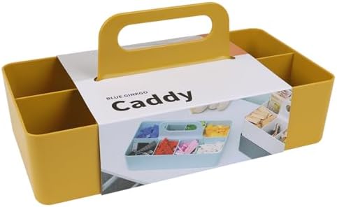 BLUE GINKGO Stackable Organizer Caddy, Long, Yellow, Made in Korea by BLUEGINKGO