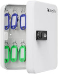 Uniclife 20 Position Key Cabinet with Combination Lock Resettable White Digital Security Storage Box Steel Key Organizer with Colorful Key Tag Labels Stickers and Hooks by UnicLife