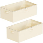 SpaceAid 2 Pack 10" High Under Bed Storage Containers, Large Underbed Storage Organizer Bins with Lids for Bedroom, Dorm, Clothes, Closet Organization, Bed Sheets and Blankets (Beige) - Image 6