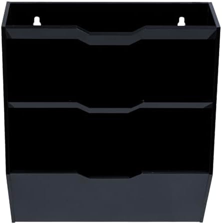 MyGift Wall Mounted 3 Tier Black Acrylic Letter Rack Mail Organizer, Office and Entryway Bills Postcards Brochure Holder Vertical Storage Rack - Image 6