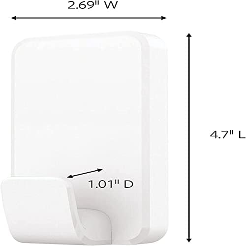 Command 15 Lb XL Heavyweight Wall Hook, Damage Free Hanging Wall Hook with Adhesive Strips, Heavy Duty Single Wall Hook for Hanging Back to School Organizers, 2 White Hooks and 8 Strips - Image 2