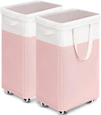 Goodpick 2-Pack Laundry Hamper with Wheels, Dorm Essentials for Girls,75L by Goodpick