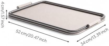 Metal Decorative Tray with Metal Frame Catchall Tray with Handles Decorative Tabletop Organizer for Entryway, Color to 2, Large 52 34 4 CM - Image 4