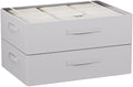CYhom Under Bed Storage Bins Frame Storage Box Oxford Fabric Sturdy Underbed Container Foldable Stackable Large Capacity Clothes Organizer (Grey, 23.6" x 19.7" x 6.3") by CYhom