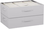 CYhom Under Bed Storage Bins Frame Storage Box Oxford Fabric Sturdy Underbed Container Foldable Stackable Large Capacity Clothes Organizer (Grey, 23.6" x 19.7" x 6.3") by CYhom