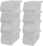 ReadySpace Medium Stackable Plastic Storage Bins, 8-Pack, Clear by Akro-Mils