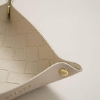 OLETHA Foldable Valet Tray, Travel Essentials, Woven Embossed, Beige - Image 4