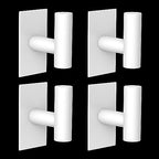 VAEHOLD Wall Towel Hooks, Heavy Duty Sticky Holder Waterproof Towel Hooks for Hanging Coat, Clothes, Closet Hook Wall Mount for Kitchen (White, 4 Pack) by VAEHOLD