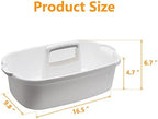 Goderewild 2 Pack Multi-Purpose Plastic Cleaning Caddy with Handle, Shower Caddy Organizer/Storage Basket/Totes Portable for Bathroom Supplies, Cleaning Products, Under Sink Tool, Housekeepers(White2) - Image 2