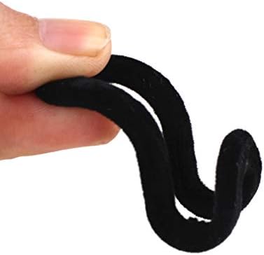 WARMBUY Velvet Cascading Hanger Connector Hooks Organizer, Black, 40 Pack - Image 5