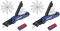 WORKPRO Folding Utility Knife, Quick Change Box Cutter, Blue (Pack of 2) by WORKPRO