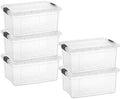Superio 11 Quart Clear Plastic Storage Boxes with Lids, Stackable Organizer Containers, BPA-Free Storage Bins for Home, Office, School & Dorm, 5 Pack by Superio