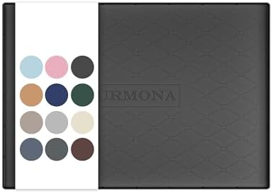URMONA Under Sink Mat 31 x 19 in, Waterproof Silicone Cabinet Protector by URMONA