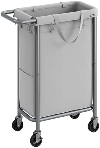SONGMICS Laundry Basket with Wheels, 1-Section, 23.8 Gallons (90 L) by Unknown