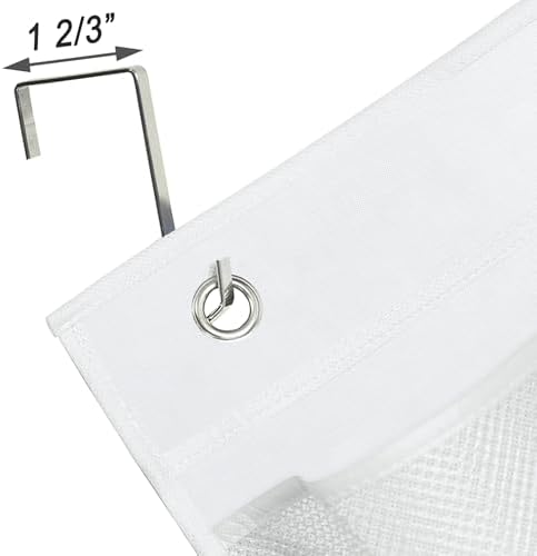 KIMBORA 2 Packs Narrow Over the Door/Wall Shoe Organizer Cruise, Small Hanging Shoe Rack for Closet with Clear Mesh Pocket for Bathroom, RV, Pantry, Camping (White) - Image 5