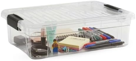 Superio 2.3 Quart Clear Plastic Storage Containers with Lids, Stackable Organizer Bins, BPA-Free Storage Boxes for Home, Office, Dorm & Classroom, 1 Pack by Superio