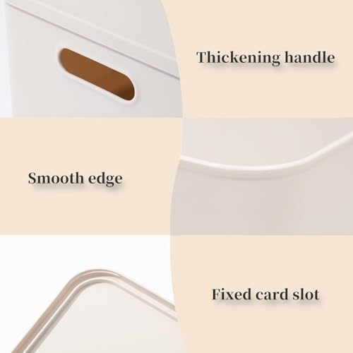 Set Of 2 Plastic Storage Bins,14.5x10.2x6.3 Inch Versatile Kitchen Pantry Organization and Storage,for Plastic Storage Container Under Bed,Under Sink Bathroom Organizer (Light grey, 2XL.) - Image 4