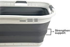 SAMMART 42L (11 Gallon) Collapsible Plastic Storage Basket - Foldable Pop Up Storage Container/Hamper - Portable Laundry Organizer - Space Saving (Grey/Steel Grey, 42L (Style B)) - Image 4