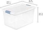 Sterilite Latching Box with Lids for Home and Office, 64 Quart, 16-Pack | Heavy-Duty and Stackable Plastic Containers with Latches for Closet, Cabinet, Bedroom, Bathroom and Dorm Room Organization - Image 2