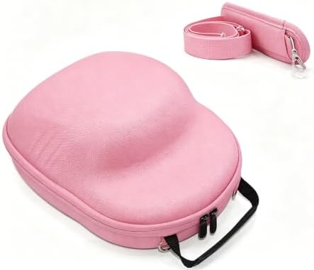 Hat Travel Case for Baseball Caps, Storage with Carrying Handle and Adjustable Shoulder Strap,Hat Organizer Protects up to 6 Hats,Hat Box for Travel and Home Storage(Pink) by Hzjyw