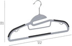 Amazon Basics Space Saving Non-Slip Rubber Coated Plastic Hangers with 360° Swivel Hook, Thin, Gray, Pack of 50 - Image 5