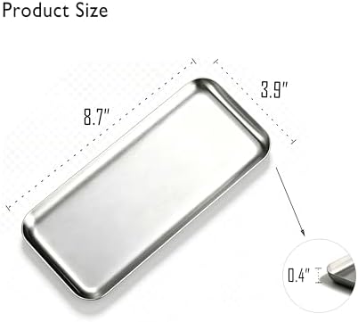3 Pack Small Stainless Steel Tray, 8.7 Inch Mini Tray - Image 6