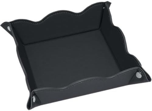 Valet Tray for Men Women - PU Leather Travel Catchall Tray Organizer - Desk Bedside Nightstand Storage Box for Jewelry Key Phone Remote Controller Wallet Watch Glasses Coin Readers -Black by Unknown