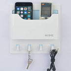 Bedside Shelf Organizer,Stick On Adhesive Wall Mounted Floating Shelf Entryway Mail/Keys Holder for Phone,Glasses,Remote Control - Good for Home,Dorm,Bedroom,Office (Horizontal Type/White) - Image 5