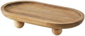 Solid Wood Catchall Tray for Keys & Rings, Natural Finish Entryway Organizer with Raised Edges, Compact Desktop Storage by Unknown
