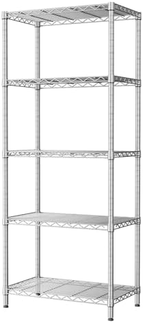 SINGAYE 5 Metal Shelves Wire Shelving Storage Shelf Adjustable Unit Pantry by SINGAYE