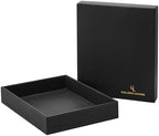 GALLAWAY LEATHER Valet Tray for Men - Nightstand Organizer EDC Tray for Wallet and Keys - Dresser Leather Catchall Dump Key Tray - Bedside Table Tray Organizer Key Bowl for Entryway Table (Black) - Image 4