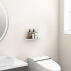 Danpoo 12 inch Metal Wall Shelf Small Floating Shelf for Wall Organizer & Storage, Display Shelf for Bathroom, Living Room, Kitchen, Bedroom(Silver) - Image 5