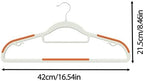 20 Pack Heavy Duty Plastic Hangers, Non Slip Clothes Hangers with Rubber Pads and 360° Hook - Thin Space Saving Hanger, Closet Organizer for Shirt, Pants, Suit, Skirt, Coat - Orange - Image 2