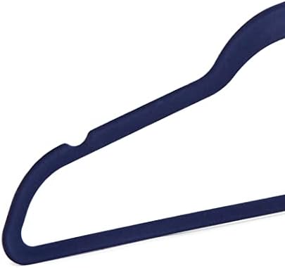 Amazon Basics Slim Velvet Non-Slip Space Saving Suit Clothes Hangers, Sturdy Construction, Navy Blue/Rose Gold, 50-Pack - Image 4