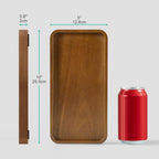 ALELION 10" Acacia Wood Bathroom Vanity Tray for Counter, Wooden Soap Dispenser Tray for Kitchen, Toilet Tank Tray, Perfume Makeup Jewelry Catchall Organizer - Image 4