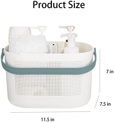 Plastic Portable Shower Caddy Basket, Storage Organizer, Green, 2 Pack - Image 4