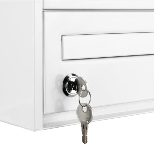 Barska CB13118 Key Lock Multi-Purpose Desktop Envelopes Cash Documents Suggestions Drop Box Organizer White 15.75" x 11" x 4.87" - Image 6
