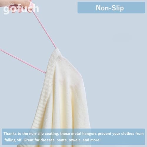 Ultra-Thin Metal Hangers, 20 Pack Non-Slip PVC Coated Space Saving Clothes Hangers for Closet, 16 inch Wide for Suits, Dresses, Jackets（Black） - Image 3