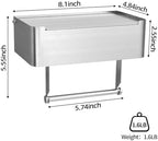 JUYSON Toilet Paper Holder, Toilet Paper Holder with Shelf, Brushed Nickel - Image 3