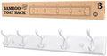Badiano Heavy Duty Wooden Coat Rack, Wall-Mounted Organizer, 24 Inch, White by BADIANO