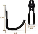 zoele Baby Stroller Hanger, 2 Pcs Black (Polyvinyl Chloride, Alloy Steel), Wall Mount, Heavy Duty Garage Tool Storage Organizer Utility Hooks, 77 lbs Weight Capacity, Stroller Holder - Image 4