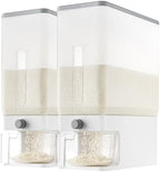 Lifewit Rice Dispenser 25 Lbs, Airtight Storage with Cup, 2 Pack Clear by Lifewit