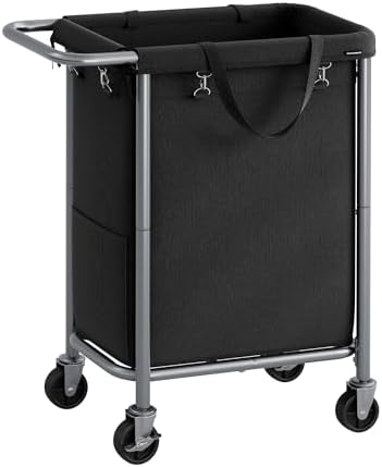 SONGMICS Laundry Basket with Wheels, 1-Section, 23.8 Gallons (90 L) by Unknown