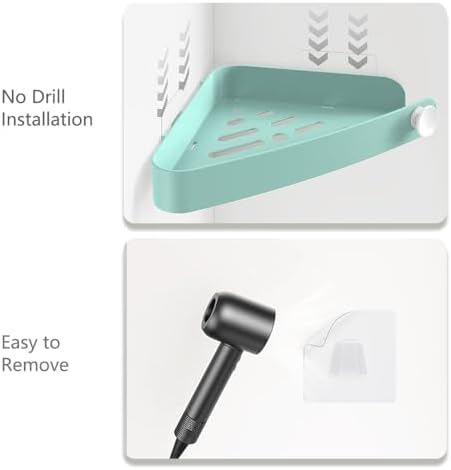 Sotfamily Plastic Shower Caddy Corner (for 90° Only), 4 Pack, Turquoise - Image 6
