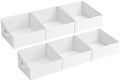 DIMJ Closet Storage Bins 6 Pack - Fabric Trapezoid Organizer Bin, Foldable Storage Baskets for Shelves, Closet Shelf Organizer, Clothing Storage Box for Toys, Books, Towel, Clothes, White by DiMJ