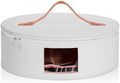 Chunful Hat Box for Women Storage Cowboy Hat Box, White, Height 6.3 Inches by Chunful